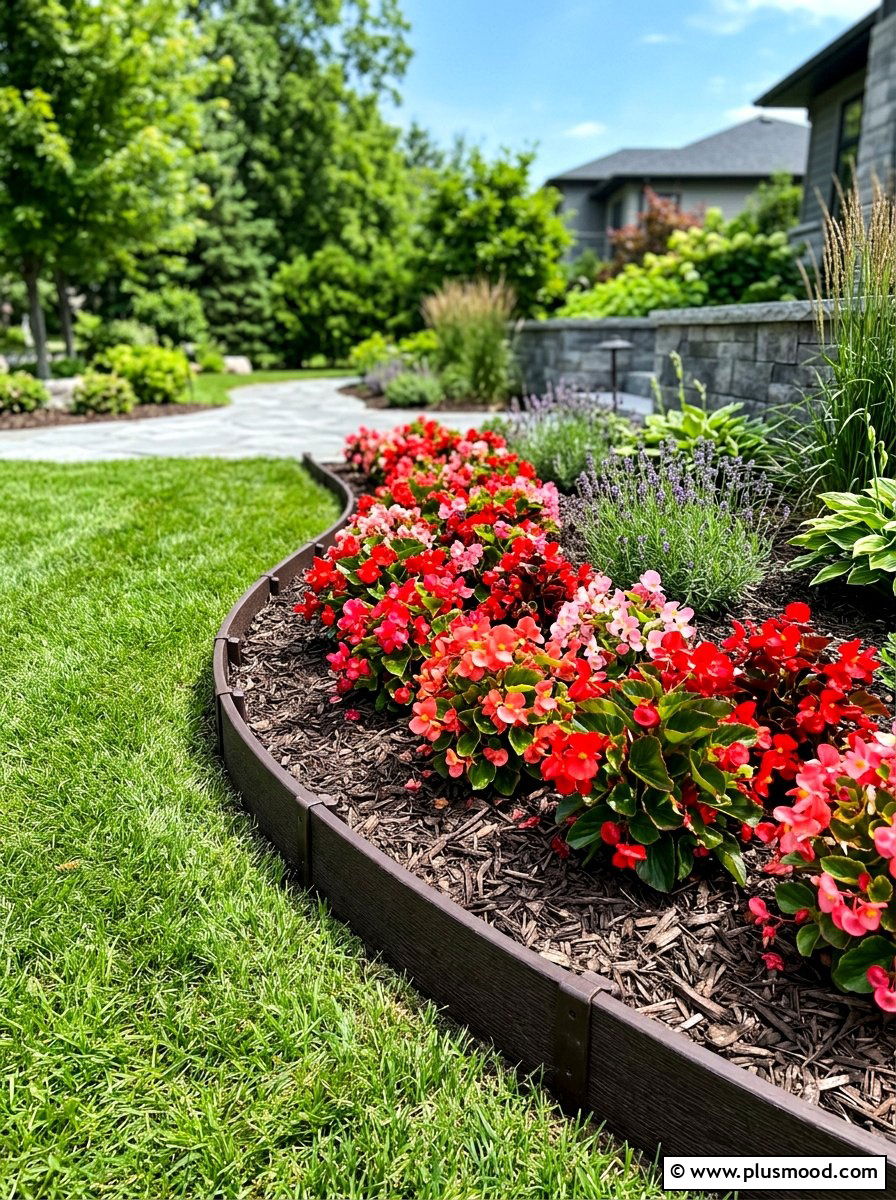 Rubber Mulch Border - 25 summer flower bed edging ideas