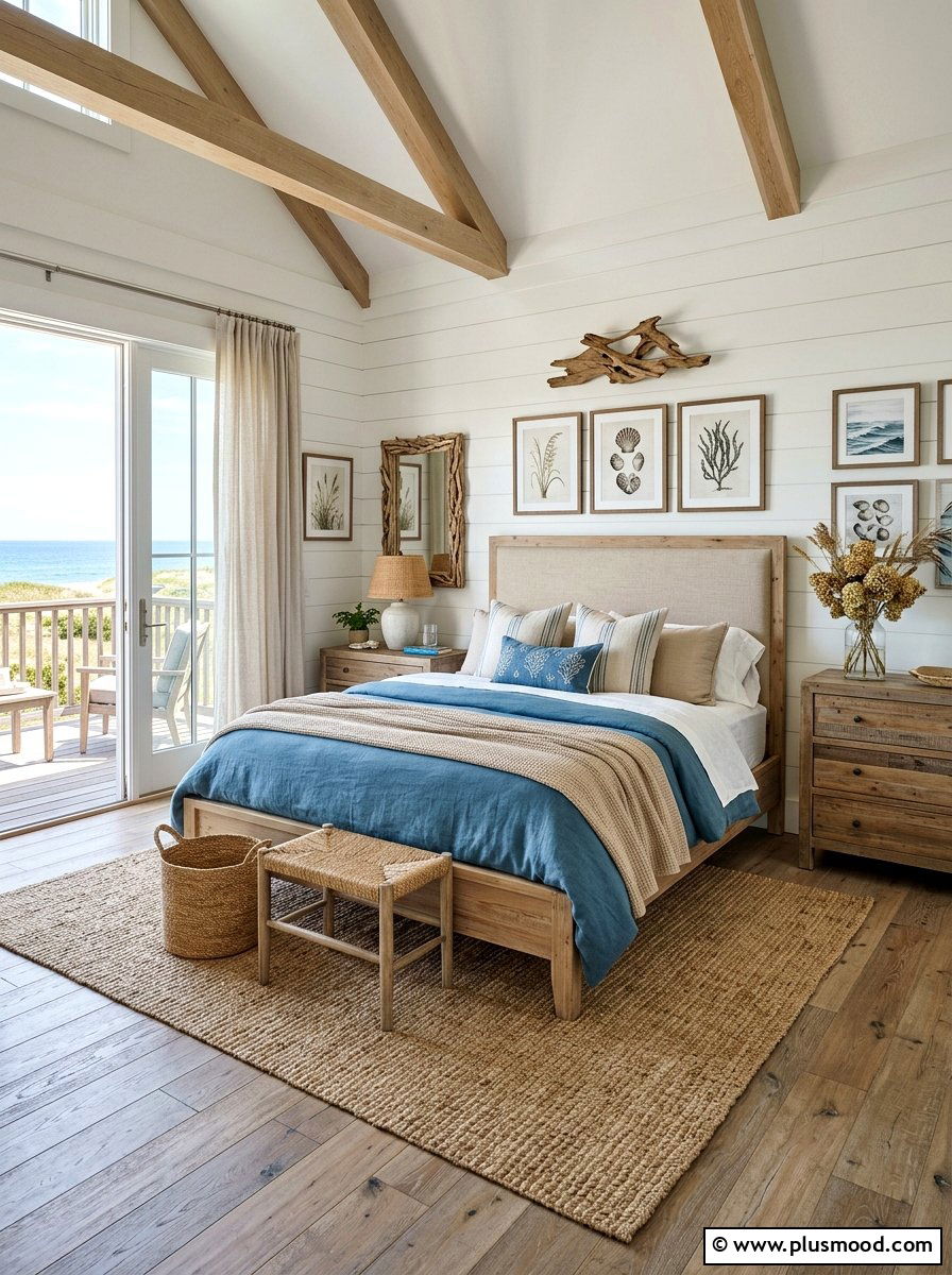 Rustic Coastal Farmhouse Bedroom - 25 summer rustic summer decor ideas