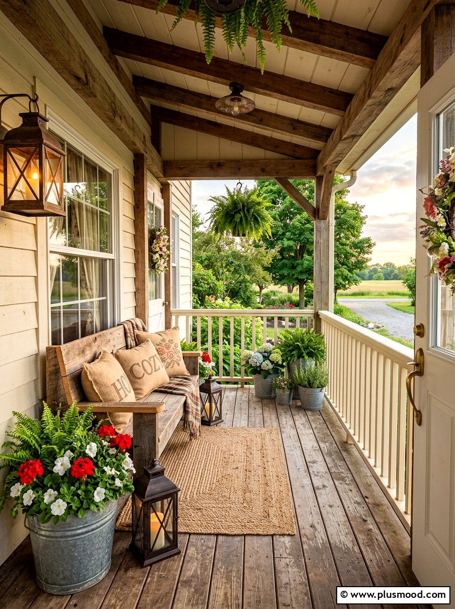 Rustic Country Porch Style - 25 summer cottage front porch ideas
