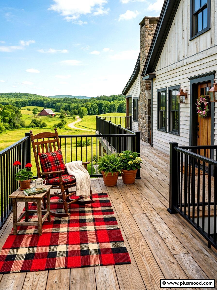Rustic Farmhouse Deck - 25 summer backyard deck ideas
