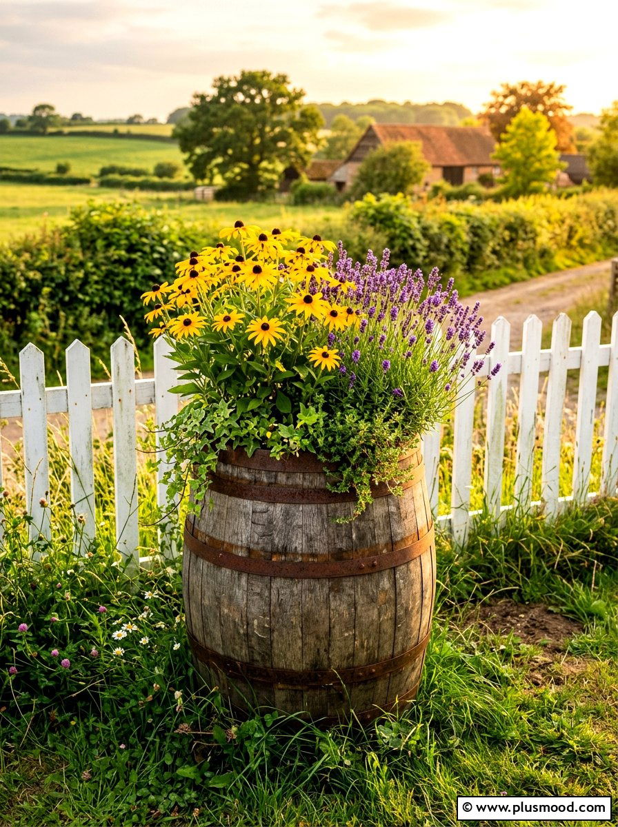 Rustic Farmhouse Planter - 25 summer planter ideas