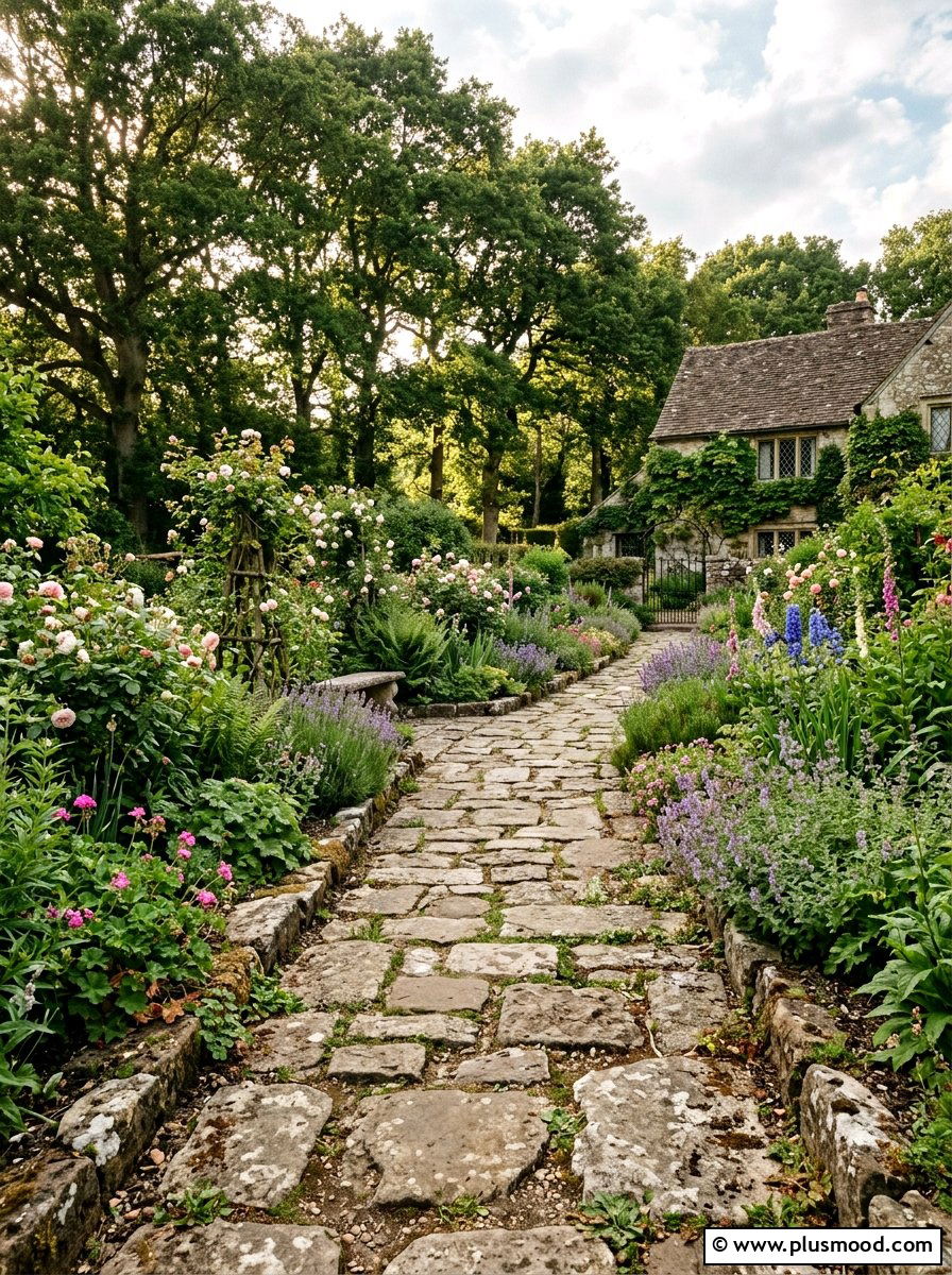 Rustic Fieldstone Walkway - 25 small backyard ideas with stepping stones