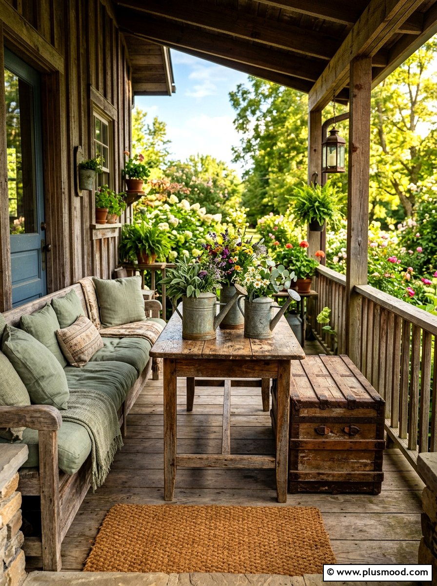 Rustic Front Porch - 25 cute summer porch decor ideas
