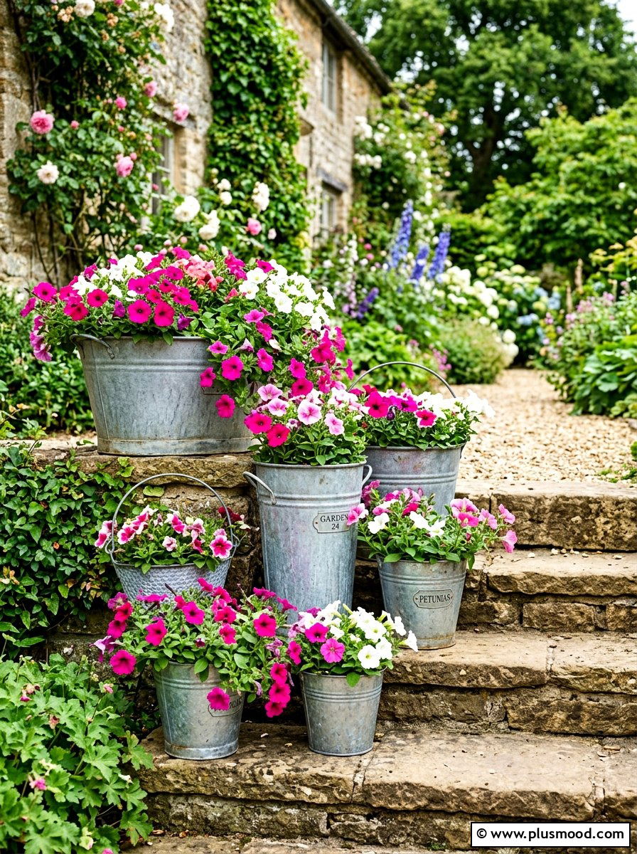 Rustic Galvanized Metal Planter - 25 summer rustic summer decor ideas