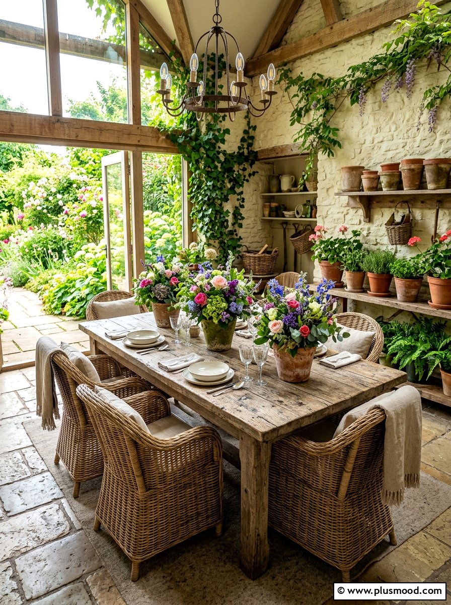 Rustic Garden Dining Room - 25 summer dining room ideas