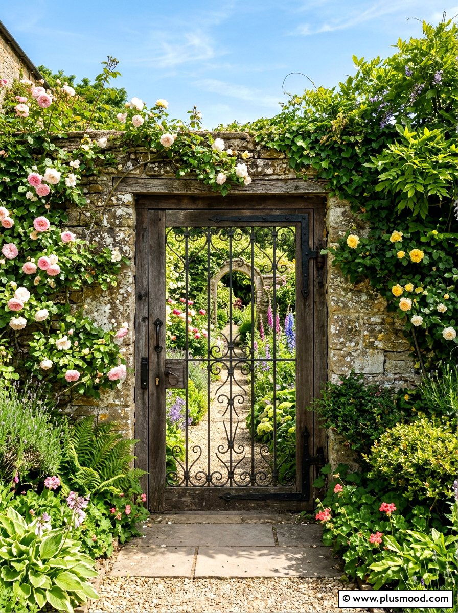 Rustic Garden Gate - 25 summer cottage landscaping ideas