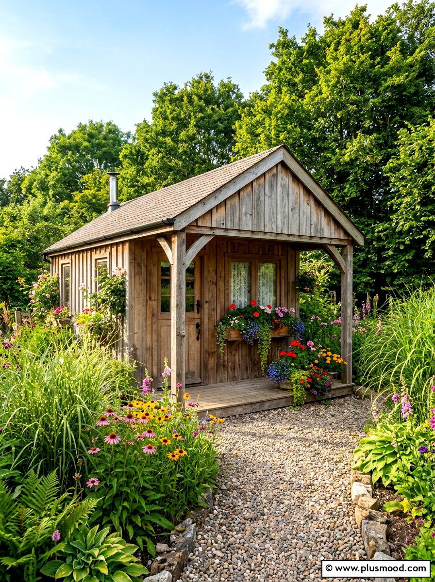 Rustic Garden Shed - 25 summer farmhouse landscaping ideas
