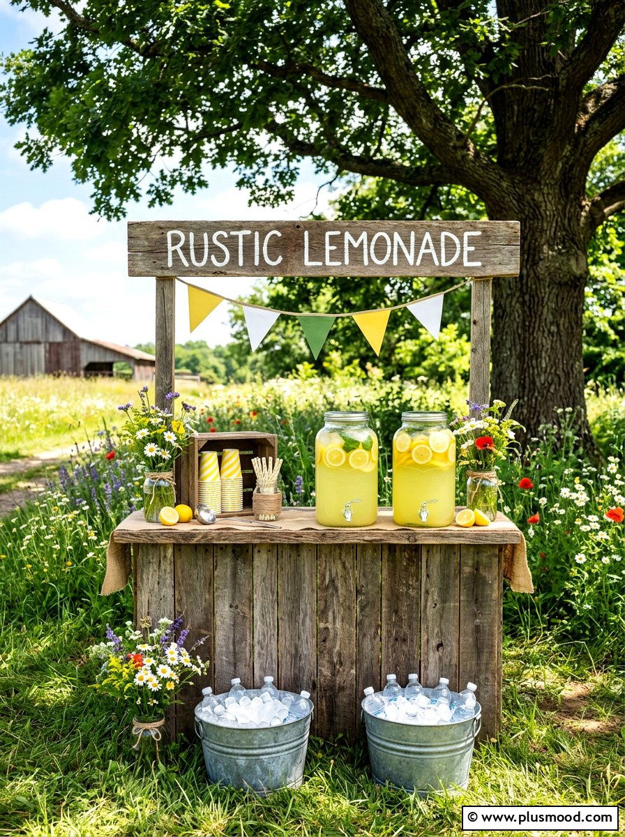 Rustic Lemonade Stand - 25 summer lemonade bar ideas