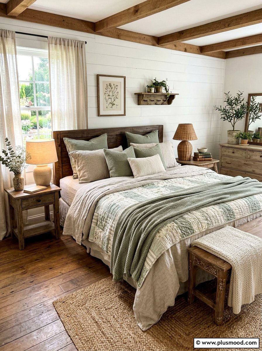 Rustic Linen Bedding Set - 25 summer rustic summer decor ideas