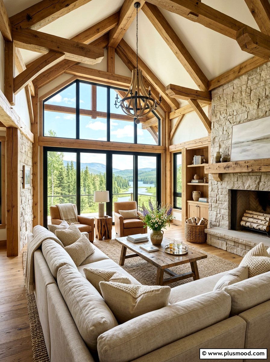 Rustic Retreat Living Room - 25 neutral summer living room ideas