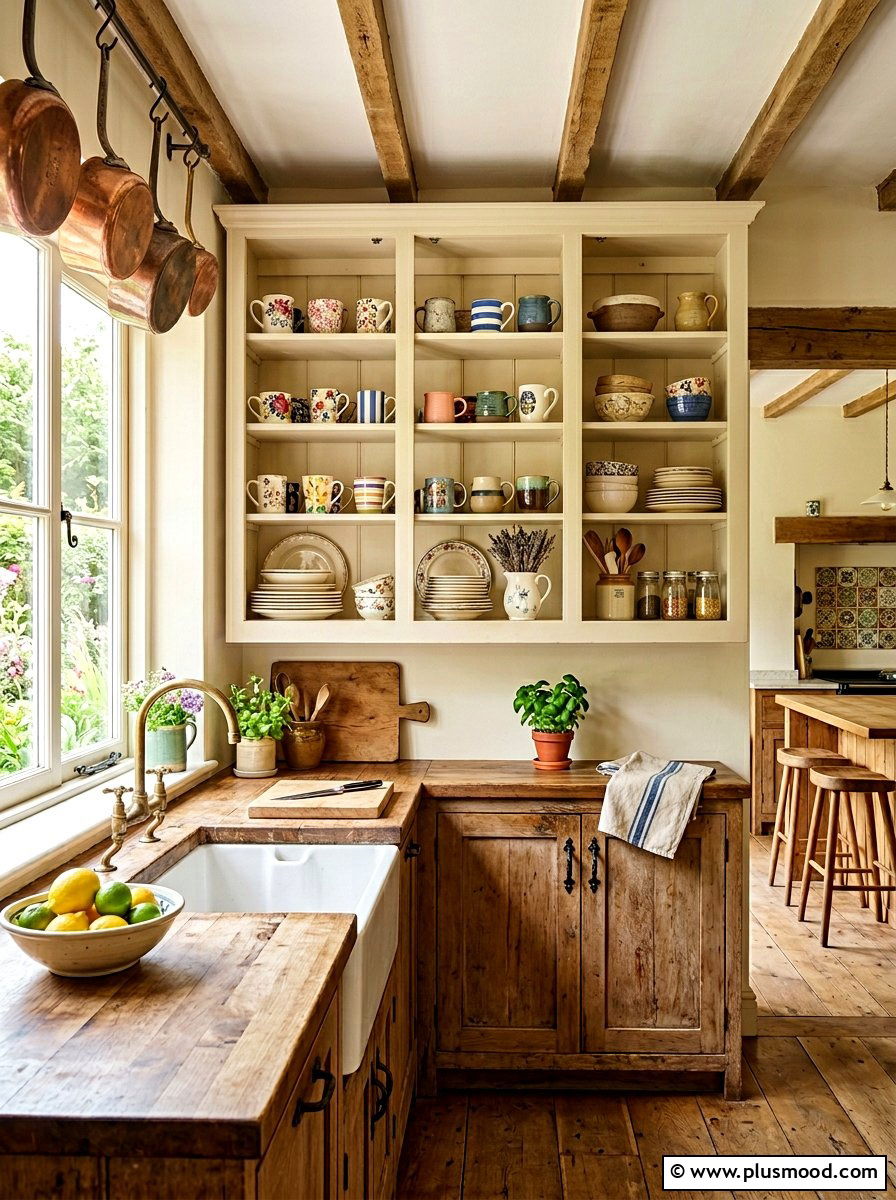 Rustic Summer Kitchen Open Cabinet - 25 summer open shelf summer kitchen ideas
