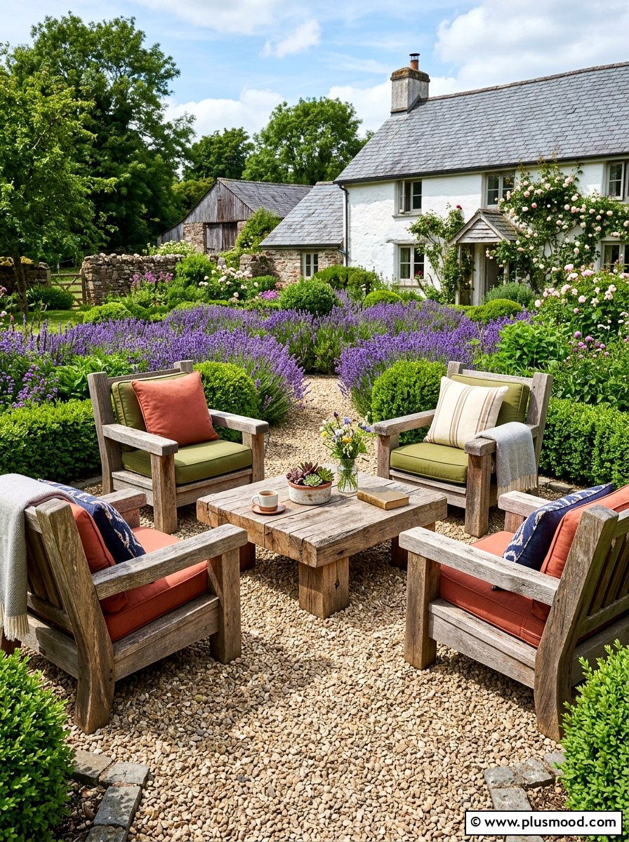 Rustic Wood Conversation - 25 summer farmhouse patio ideas