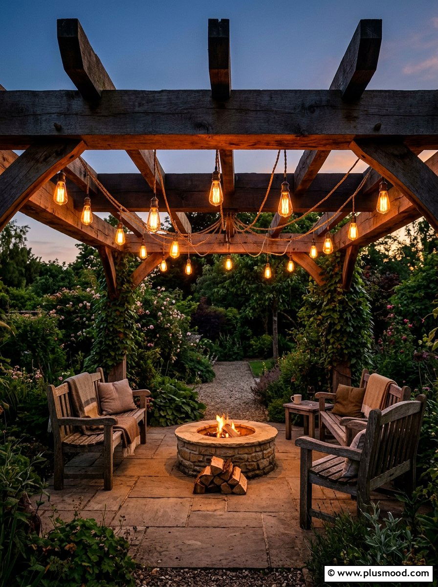 25 Small Backyard Ideas With Pergola Lights for Cozy Nights