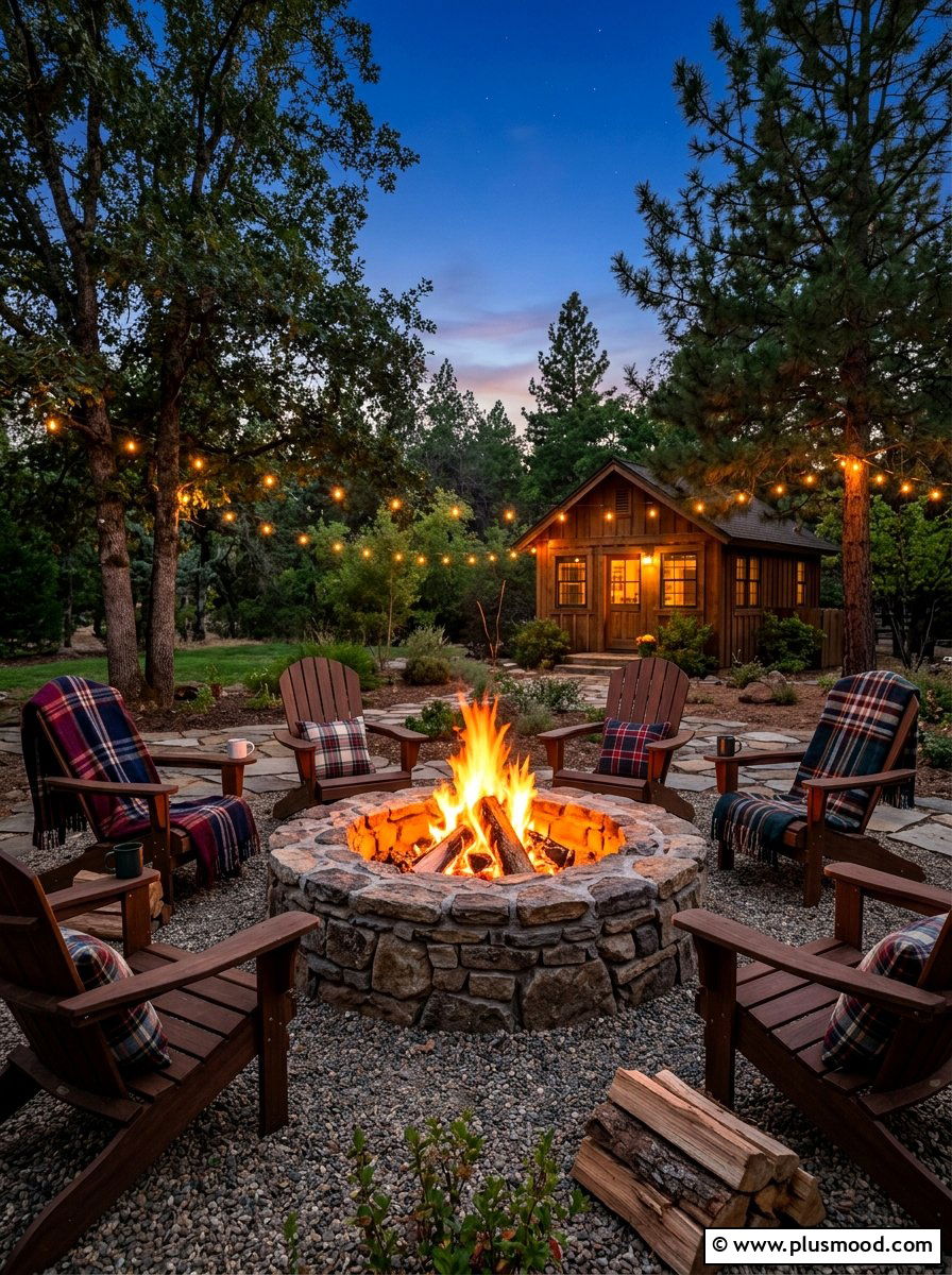 Rustic backyard fire feature - 25 late summer patio decor ideas