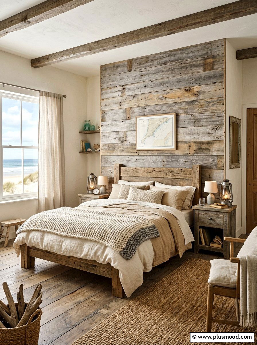 Rustic beach house bedroom - 25 coastal summer bedroom ideas