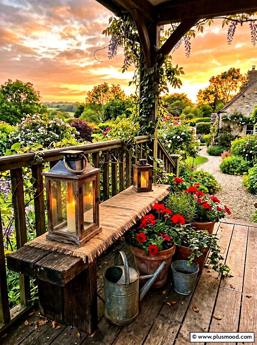 Rustic wood lantern - 25 summer lantern ideas for front porch