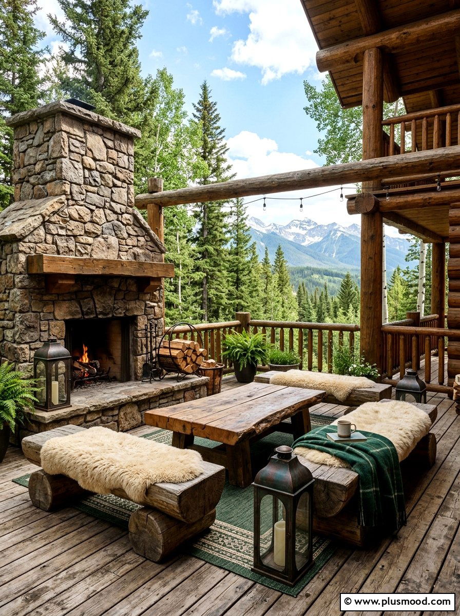 Rustic wood patio - 25 summer patio lounge ideas