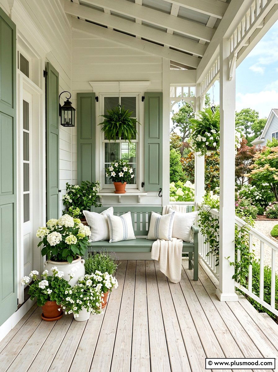 Sage Green Decor - 25 late summer front porch ideas
