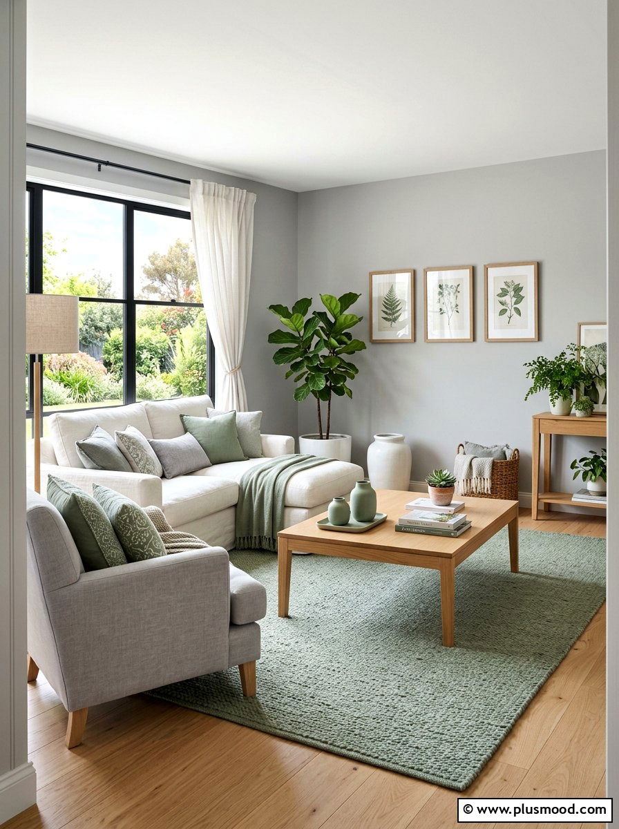 Sage Green Gray Living Room - 25 summer decor ideas for gray living room