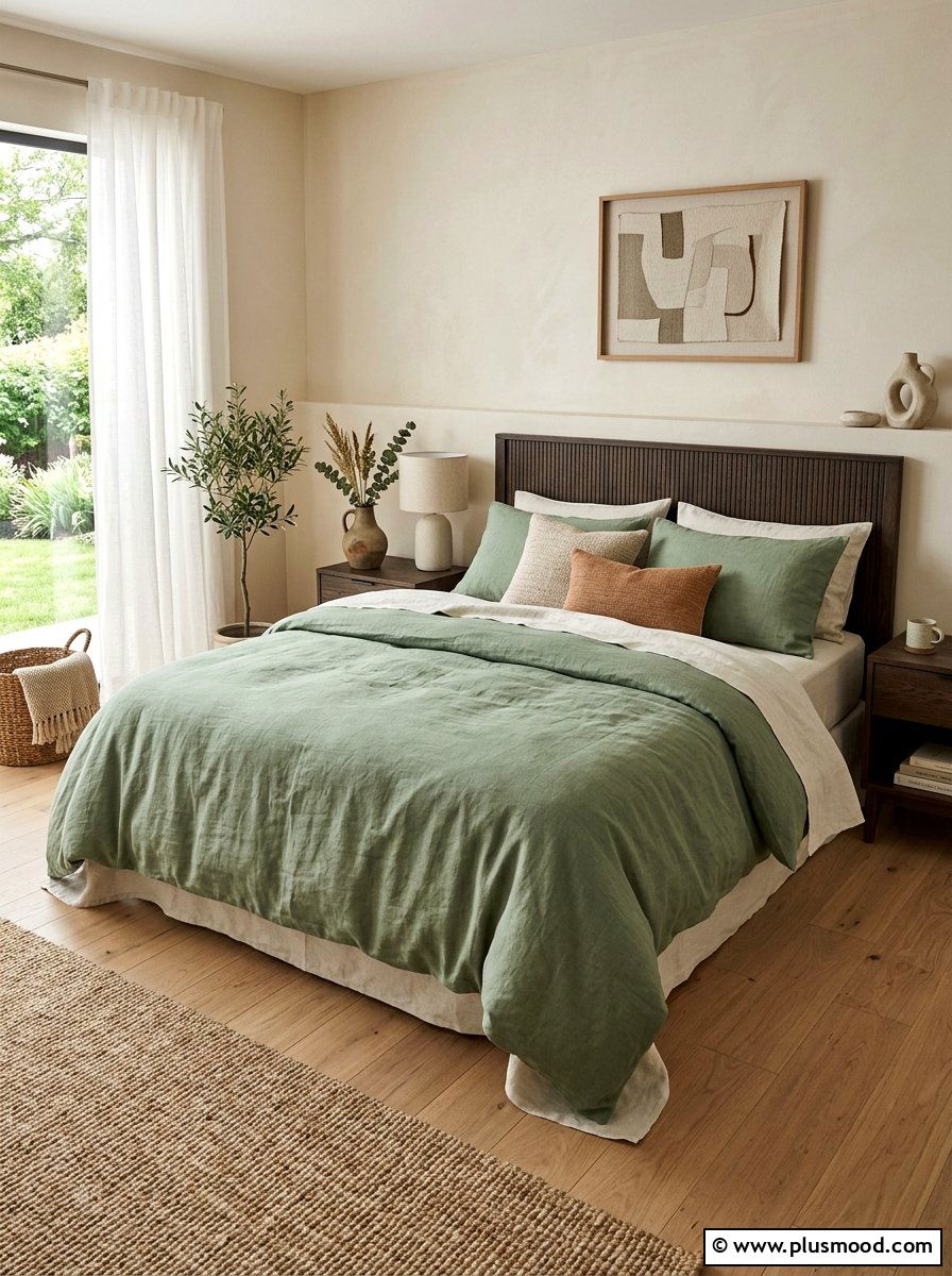 Sage Green Summer Duvet - 25 summer duvet styling ideas