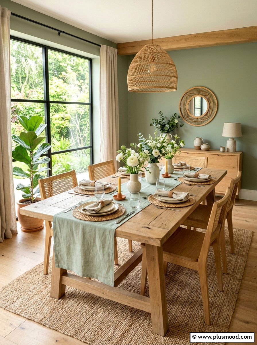 Sage Green Summer Table Runner - 25 summer table runner ideas for summer