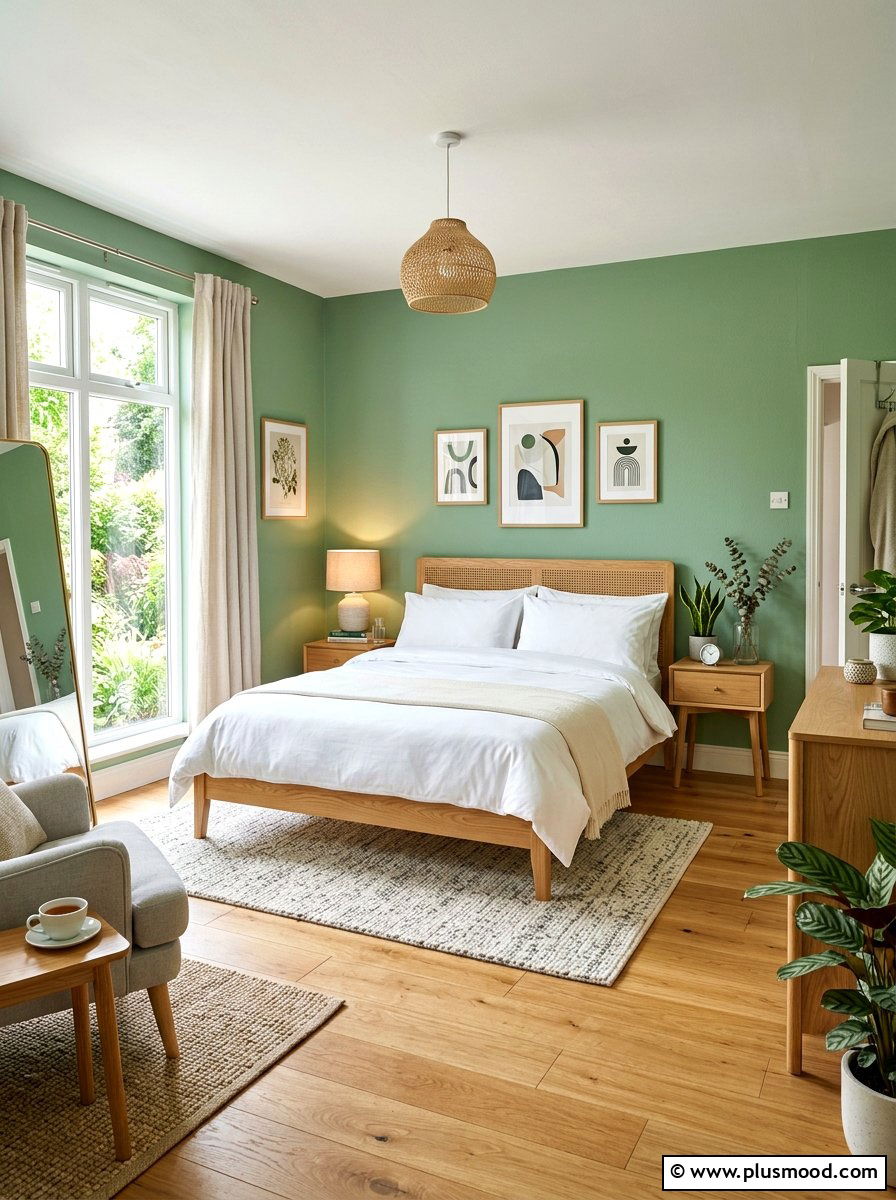 Sage green walls - 25 summer bedroom refresh ideas