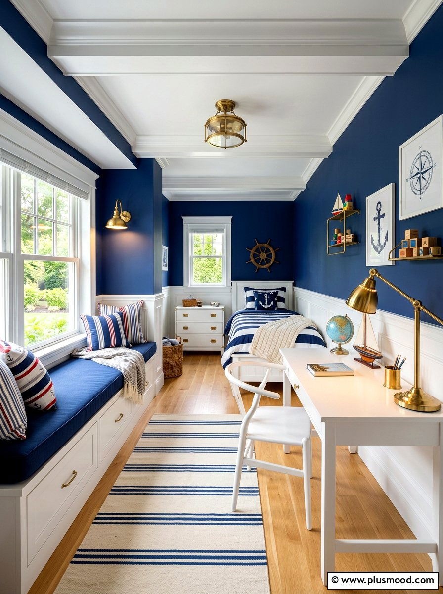 Sailor Blue Kids Bedroom - 25 summer kids bedroom ideas