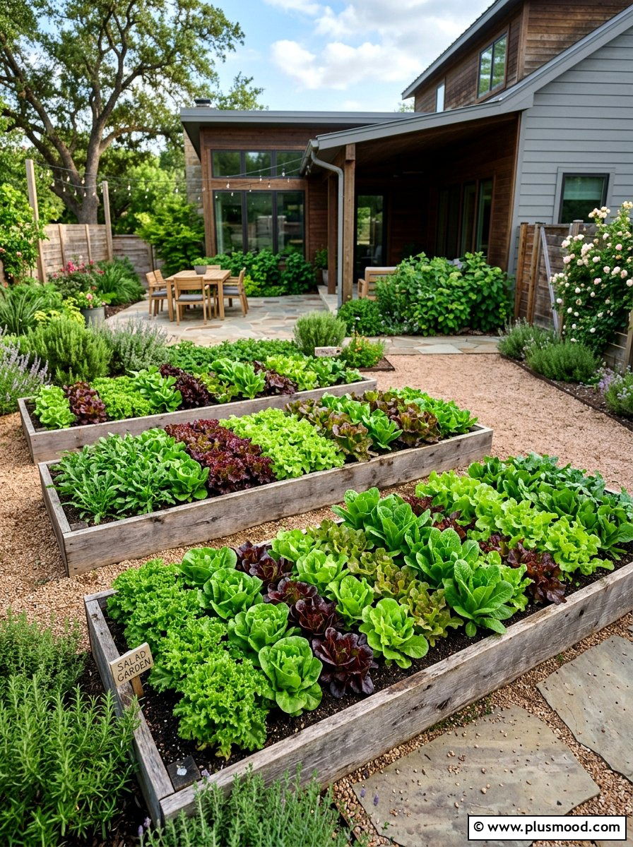 Salad Greens Garden - 25 summer edible garden ideas