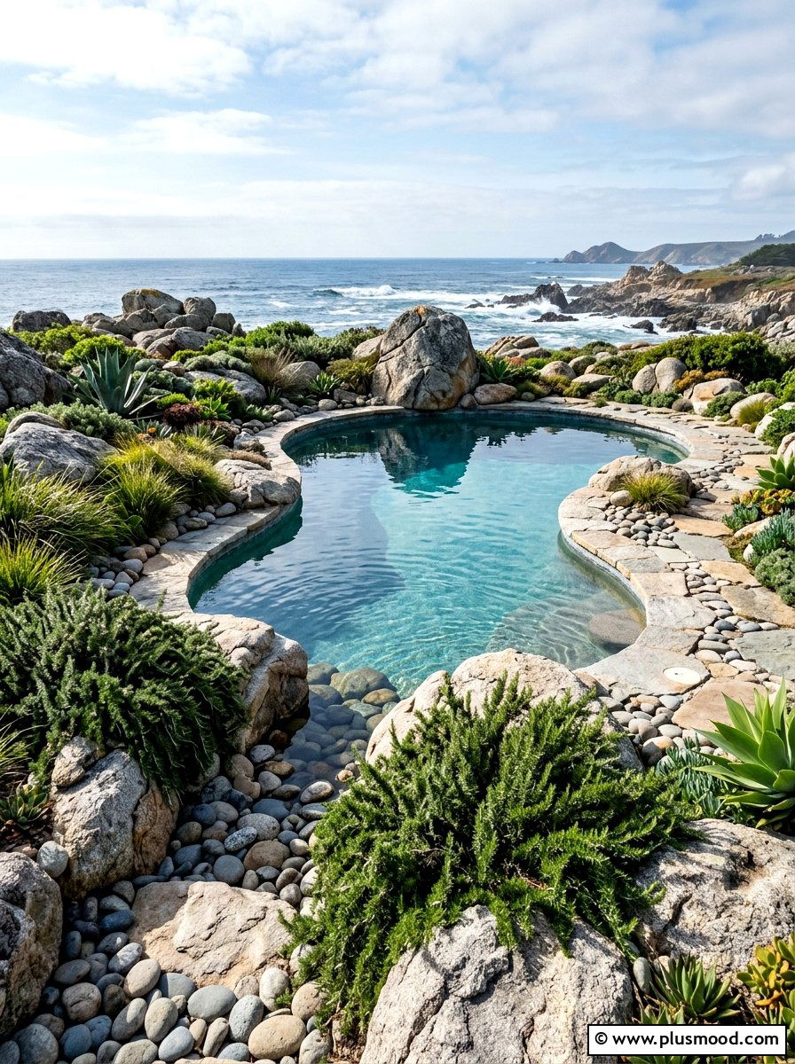 Saltwater Pool Rock Garden - 25 pool landscaping ideas for hot climates