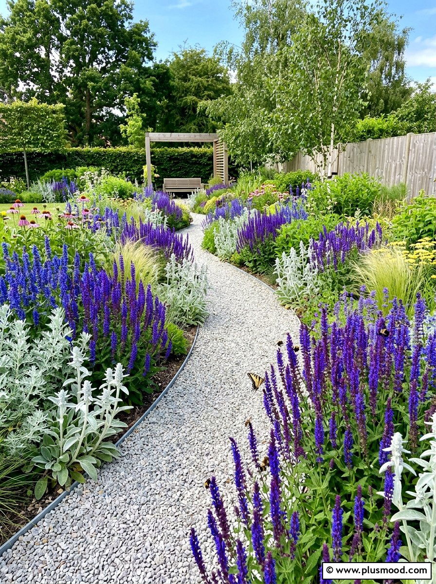Salvia Pollinator Path - 25 summer butterfly garden ideas