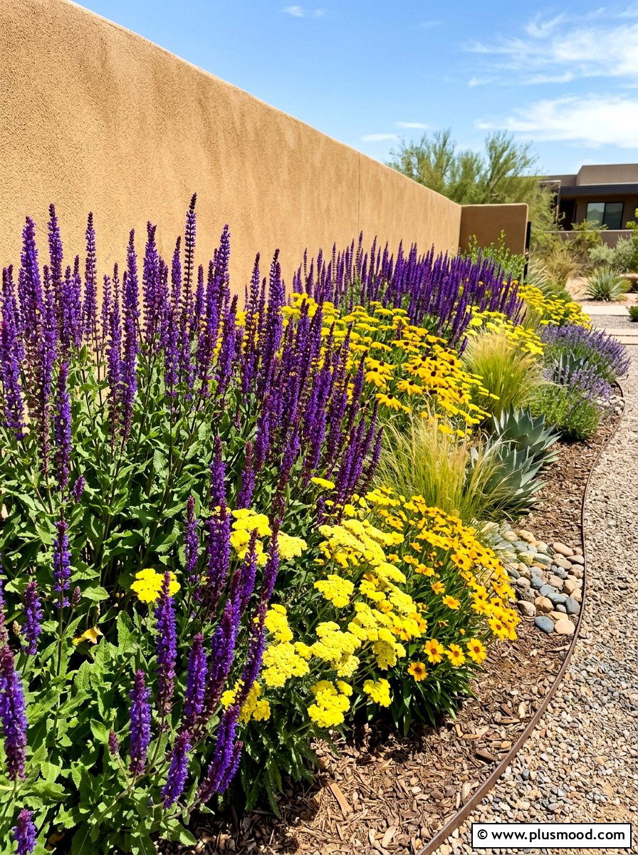 Salvia plant landscaping - 25 summer foundation planting ideas for summer