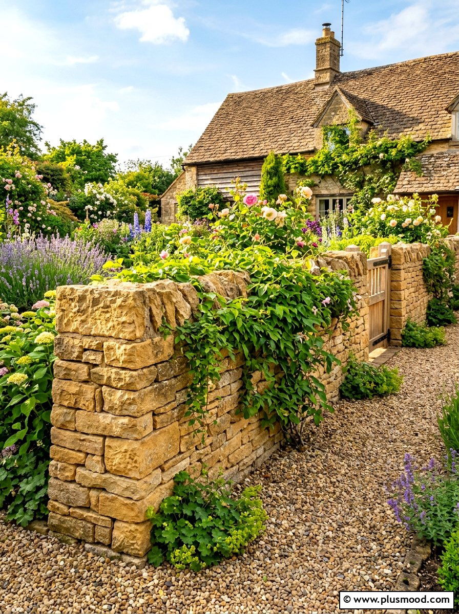 Sandstone Garden Wall - 25 summer rock landscaping ideas