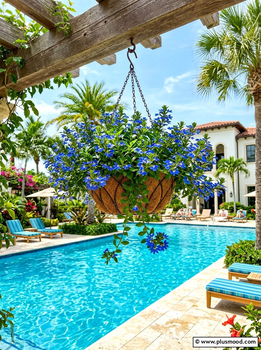 Scaevola Hanging Basket - 25 summer hanging basket ideas for summer