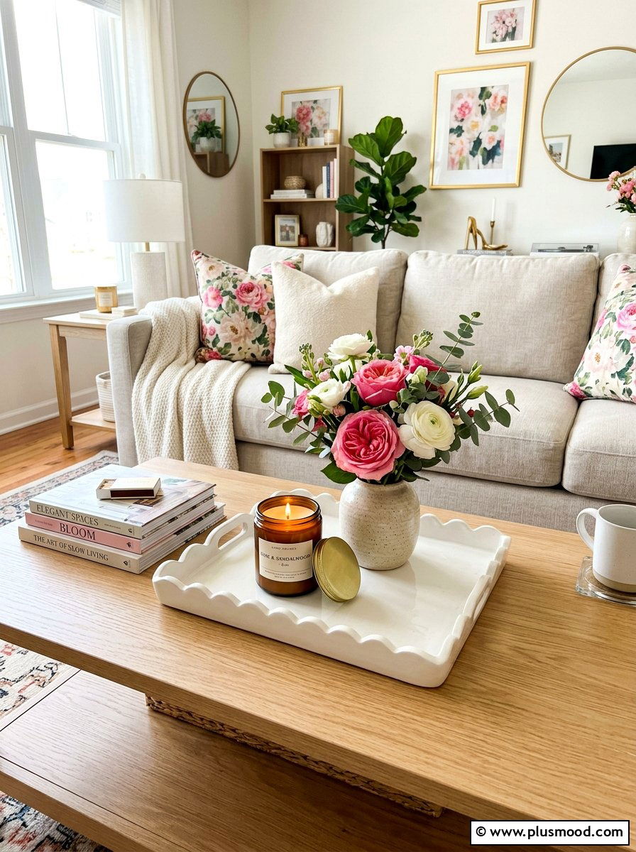 Scalloped Edge Tray - 25 summer casual elegant decor ideas