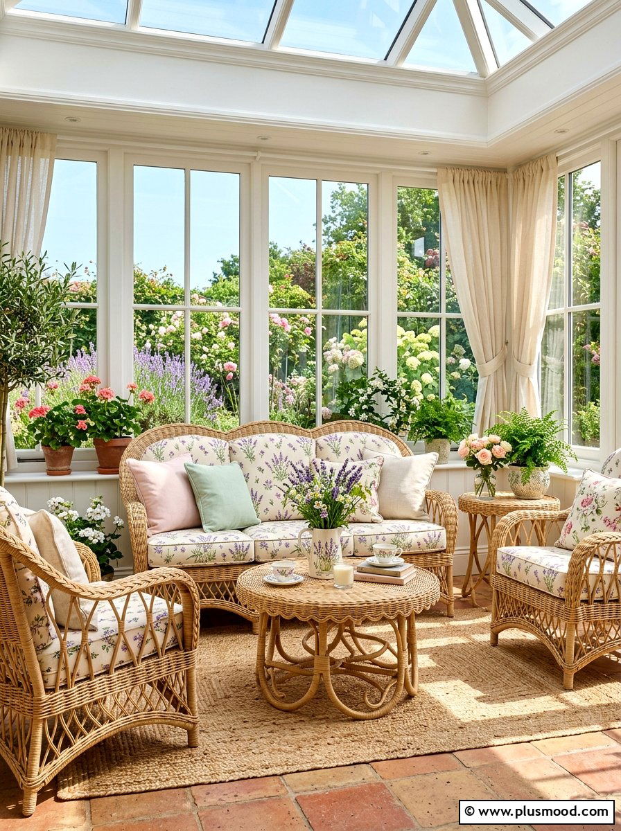 Scalloped Edge Wicker Furniture - 25 summer patio ideas with wicker furniture