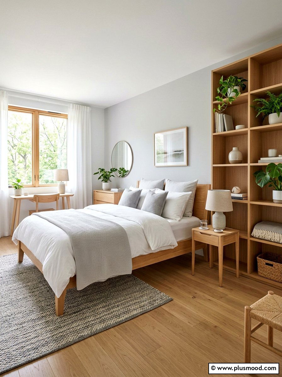 Scandi Airy Guest Room - 25 minimalist summer bedroom ideas