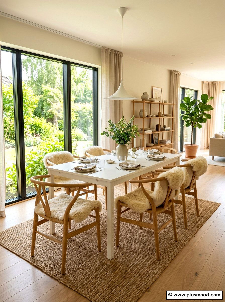 Scandi Neutral Summer Dining Room - 25 summer dining room decor ideas