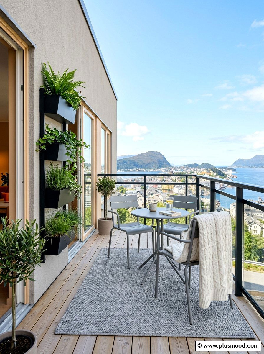 Scandi Outdoor Balcony - 25 cute summer home decor ideas