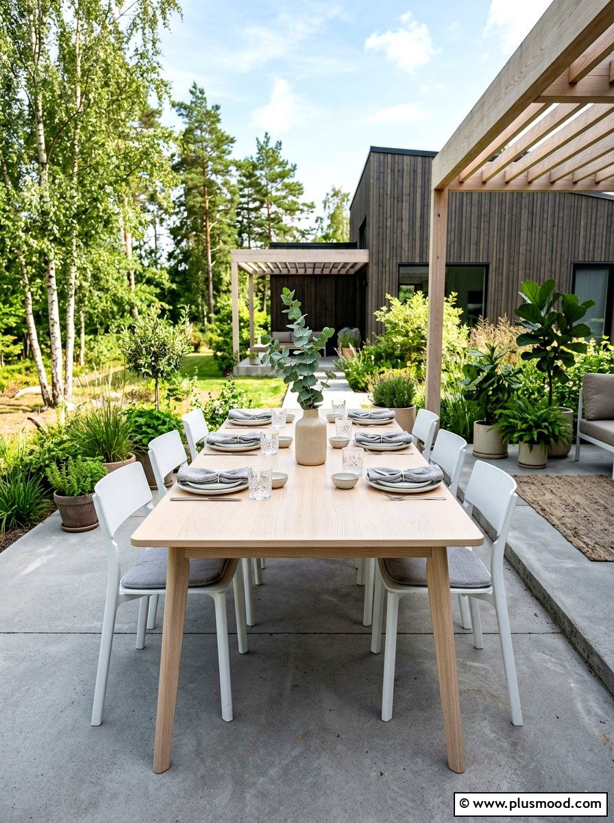 Scandi Outdoor Dining - 25 summer tablescape ideas for outdoor dining