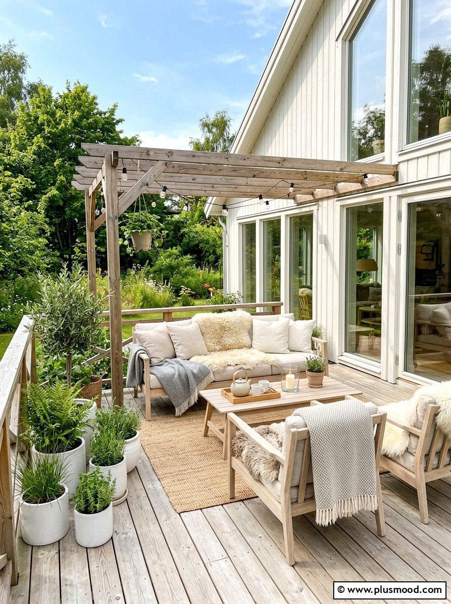 Scandi Patio - 25 summer patio decor ideas