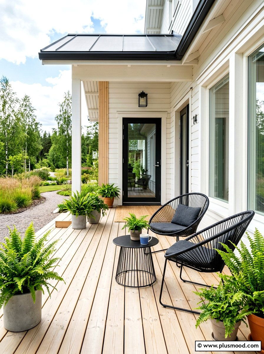 Scandi Style Front Porch - 25 summer front porch refresh ideas