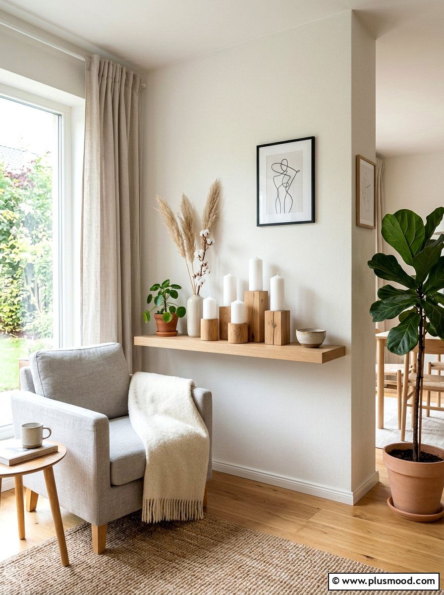 Scandi Style Pillar Grouping - 25 summer candles decor ideas for living room