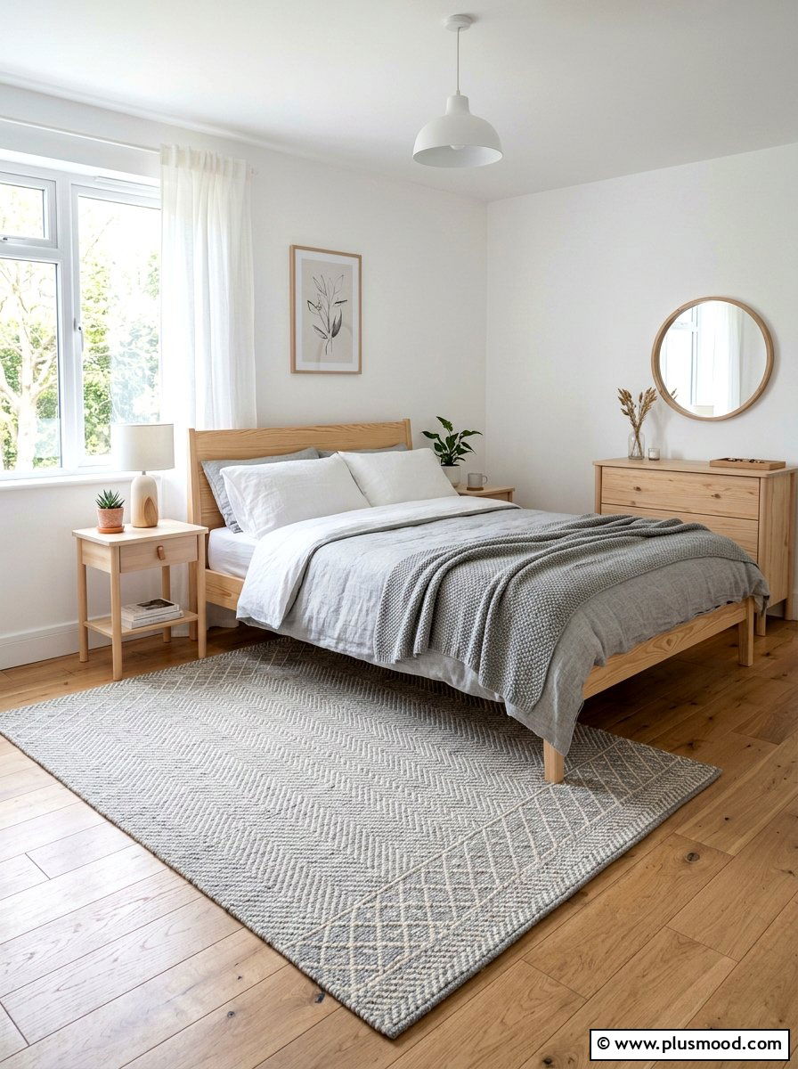 Scandi Style Rug - 25 summer rug ideas for bedroom