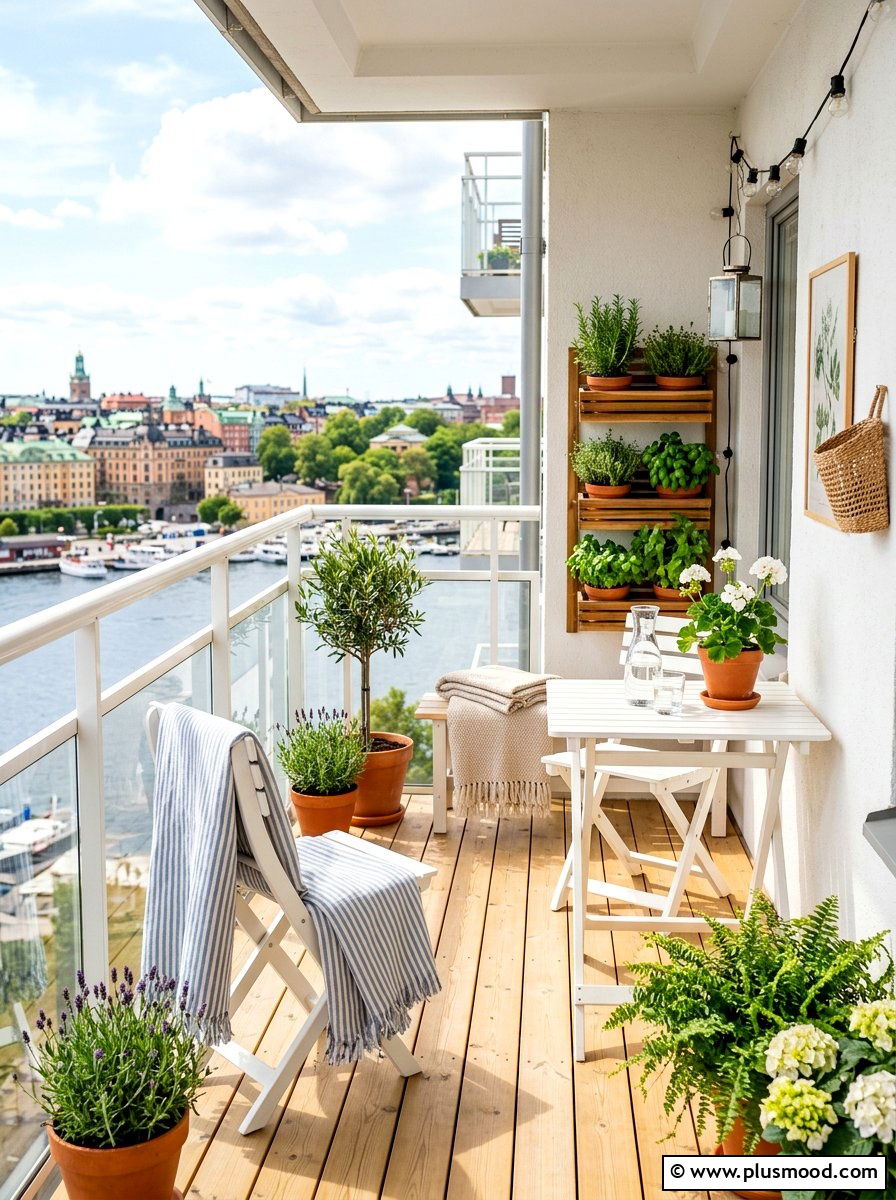 Scandi Summer Balcony - 25 mid summer home decor ideas