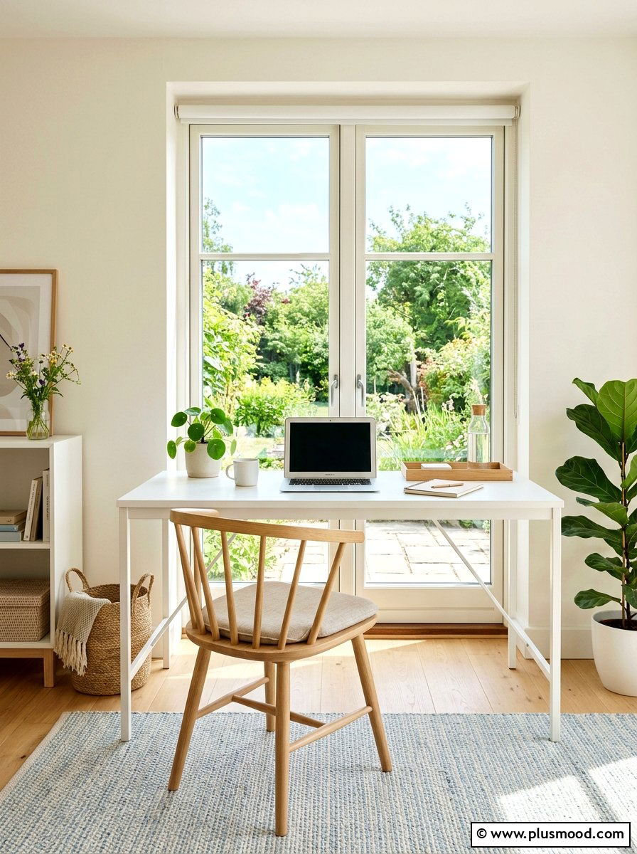 Scandi Summer Home Office - 25 light and airy summer decor ideas