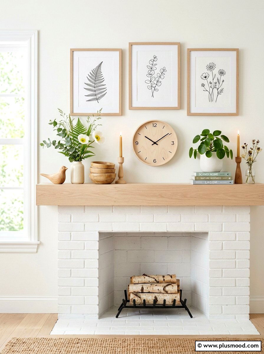 Scandi Summer Mantel Styling - 25 summer mantel decor ideas