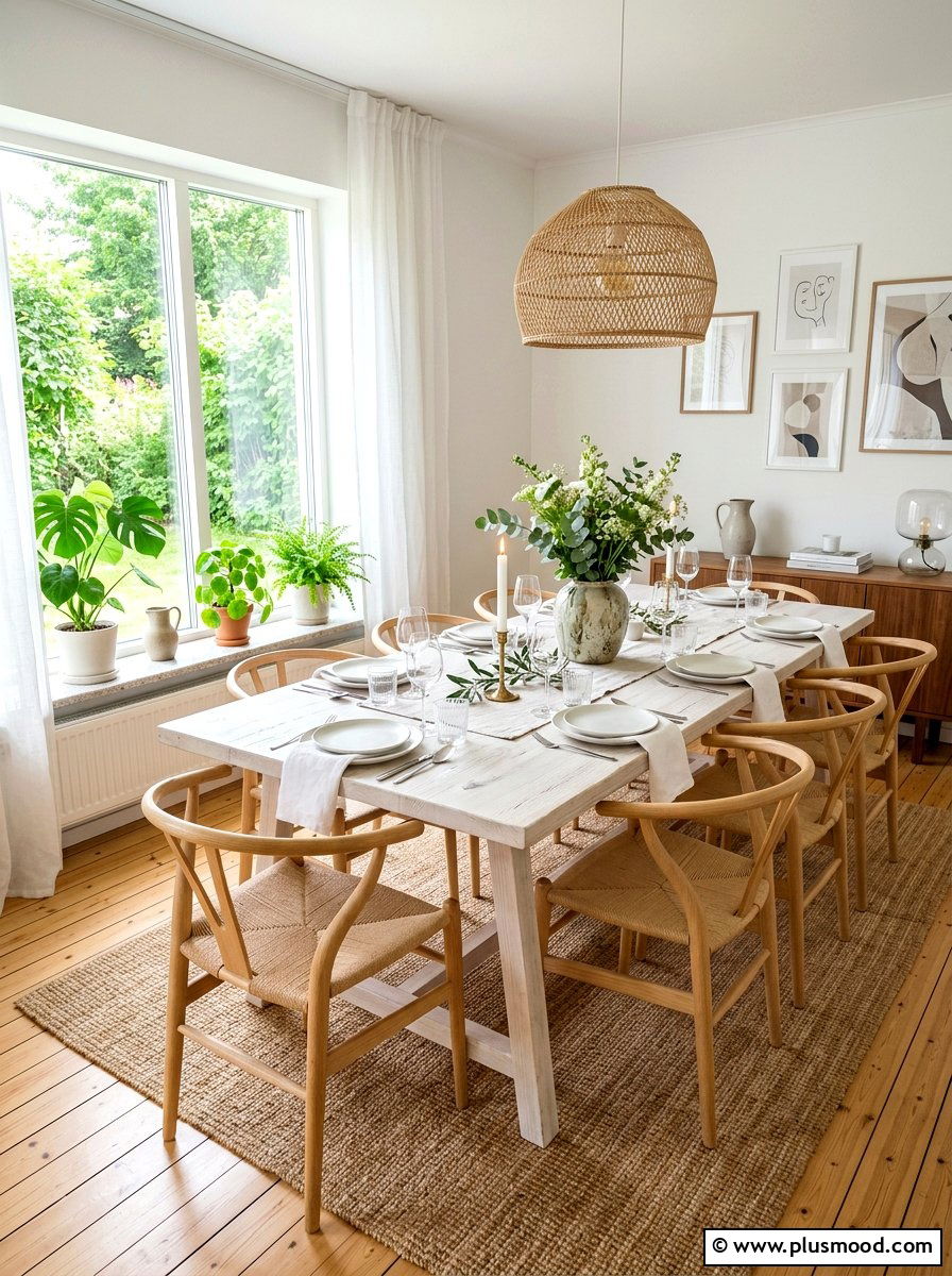 Scandi Summer White Table - 25 summer tablescape ideas