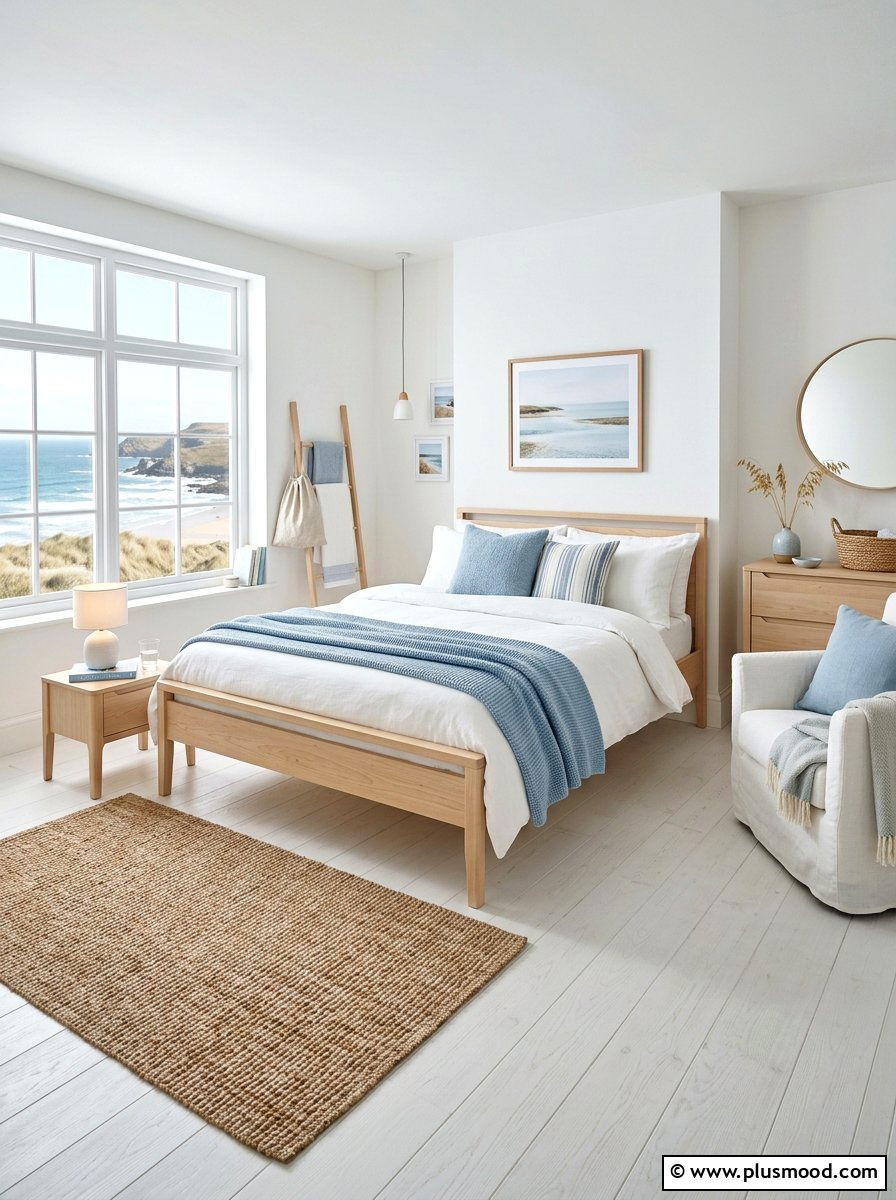Scandi coastal bedroom - 25 coastal summer bedroom ideas