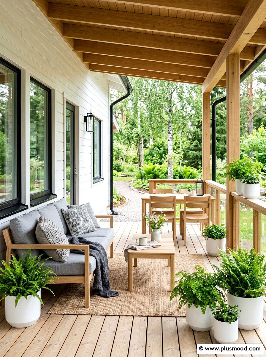 Scandi porch - 25 best summer front porch decor ideas
