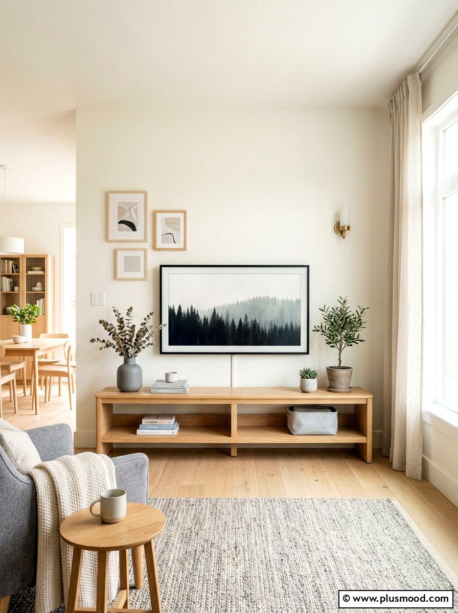 Scandi style tv wall - 25 summer TV wall decor ideas